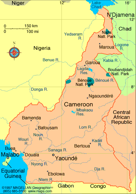 Cameroun politique carte